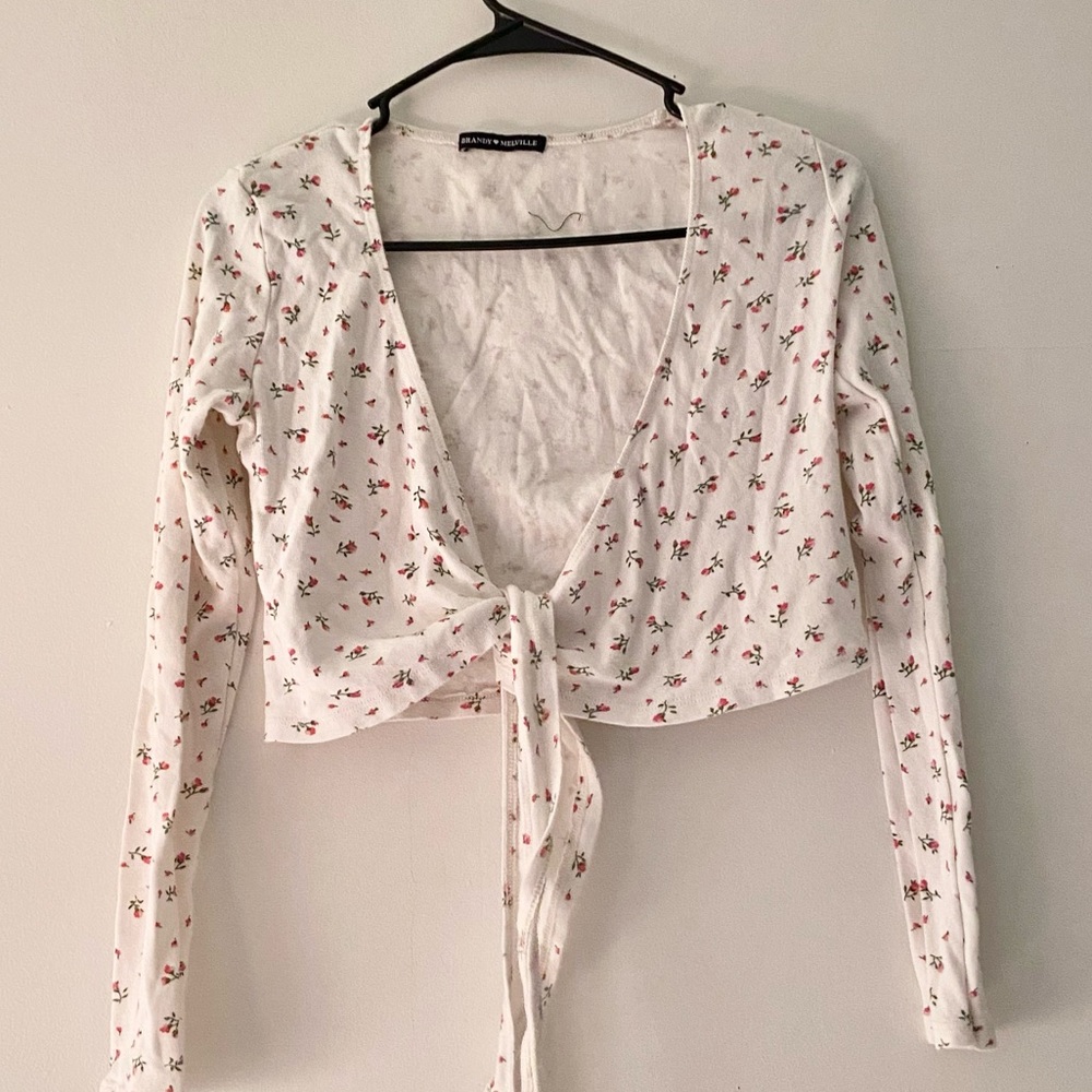 Brandy Melville long sleeve wrap top